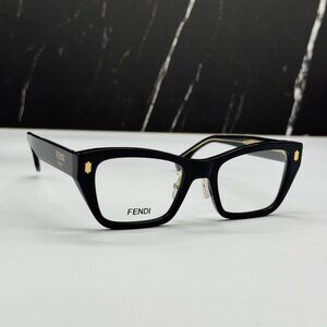 NEW FENDI BLACK WOMEN EYEGLASSES FENDI FE50118F OO1